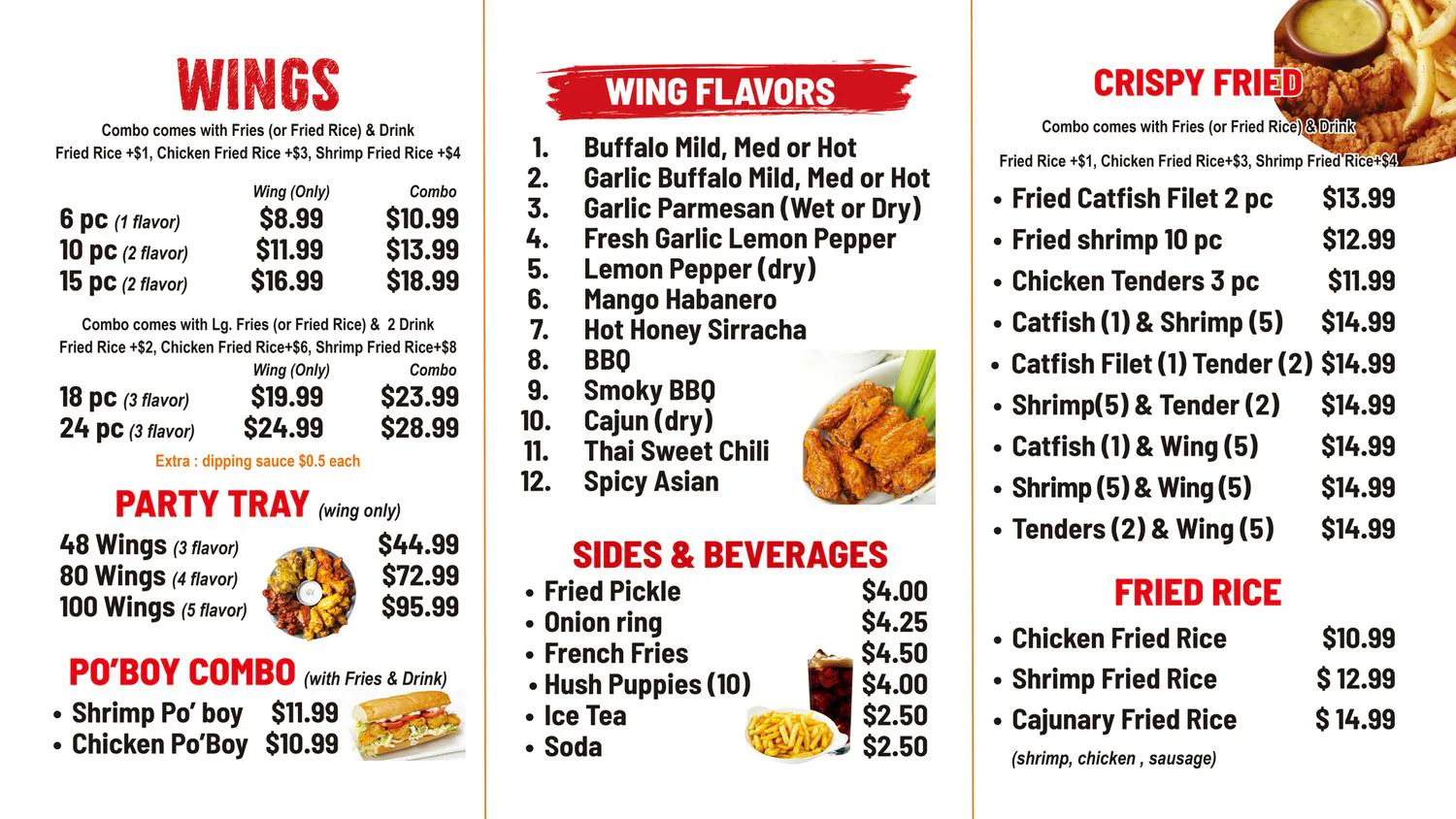 Restaurant menu 2, detailed description provided below